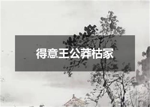 得意王公莽枯冢