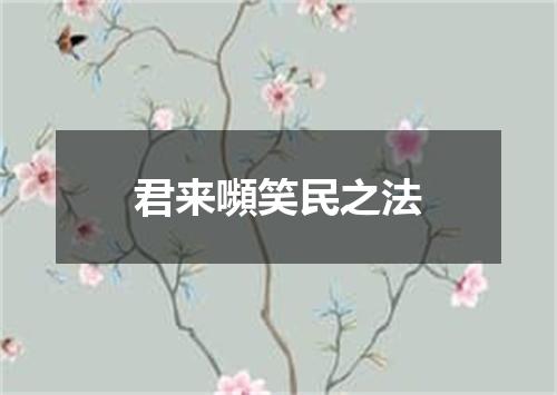 君来嚬笑民之法