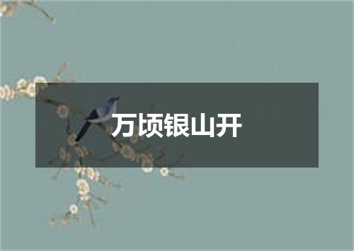 万顷银山开