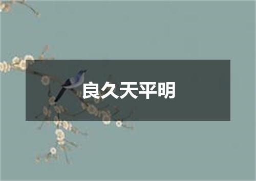 良久天平明