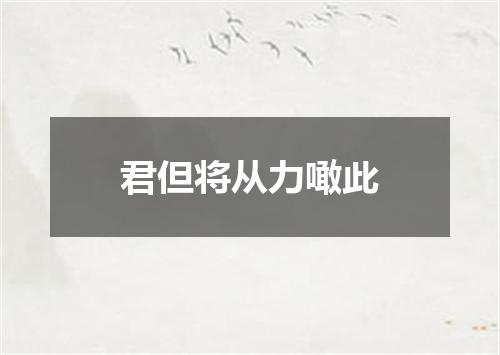 君但将从力噉此