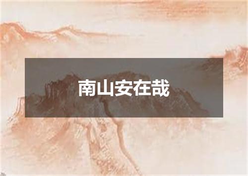 南山安在哉