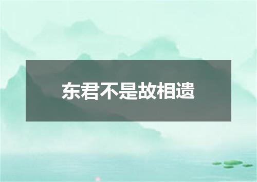 东君不是故相遗