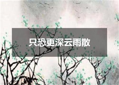 只恐更深云雨散