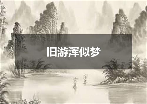 旧游浑似梦