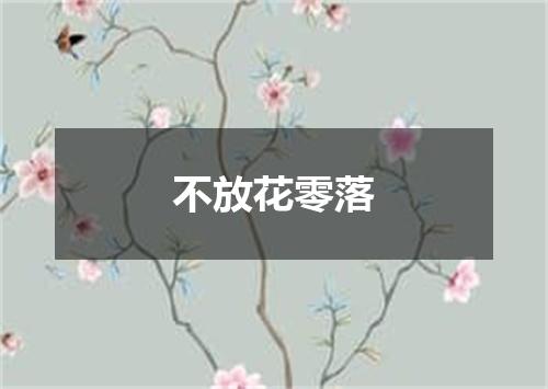 不放花零落