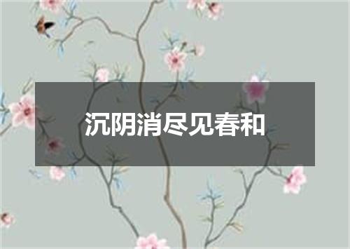 沉阴消尽见春和