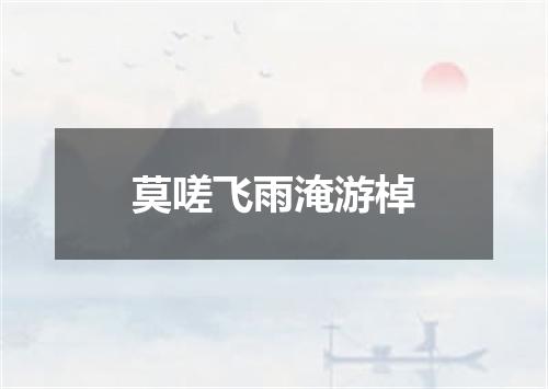 莫嗟飞雨淹游棹