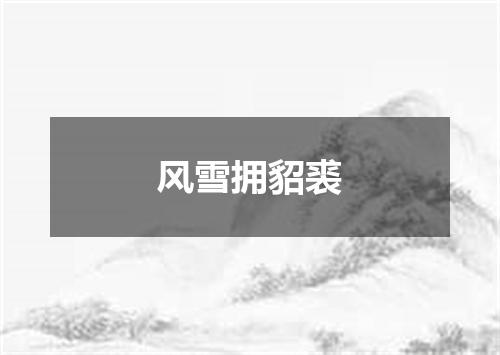 风雪拥貂裘