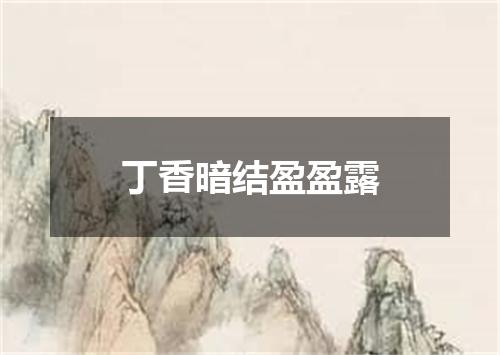 丁香暗结盈盈露