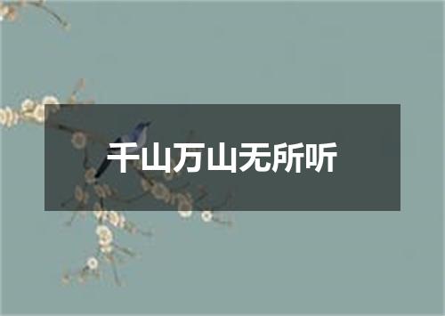 千山万山无所听