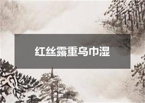 红丝露重乌巾湿