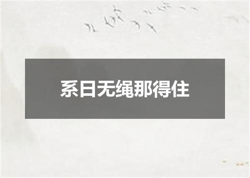 系日无绳那得住