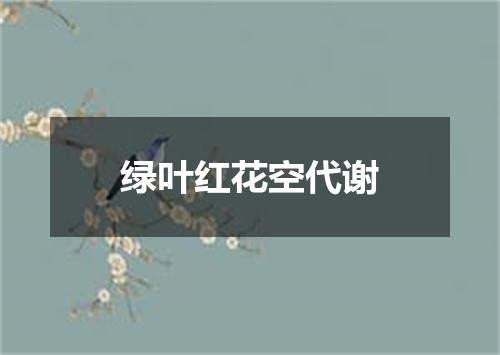 绿叶红花空代谢