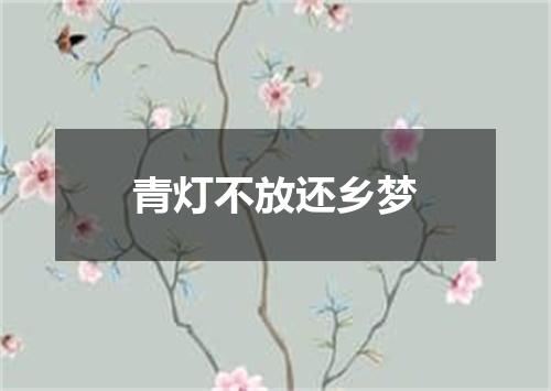 青灯不放还乡梦