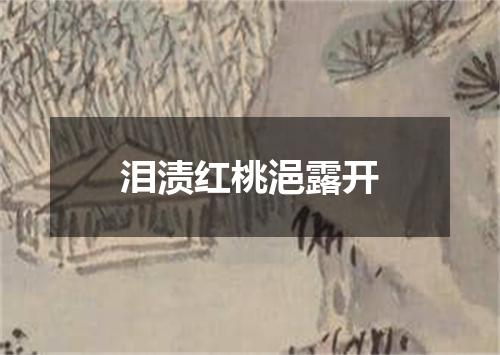 泪渍红桃浥露开