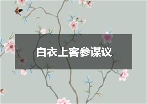 白衣上客参谋议