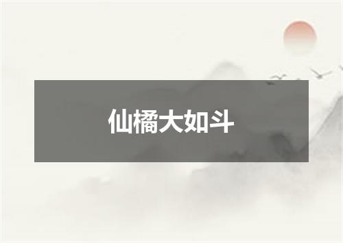 仙橘大如斗