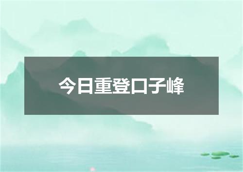 今日重登口子峰