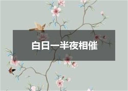 白日一半夜相催