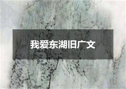 我爱东湖旧广文