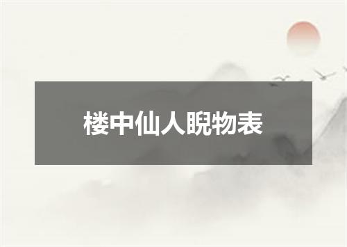 楼中仙人睨物表