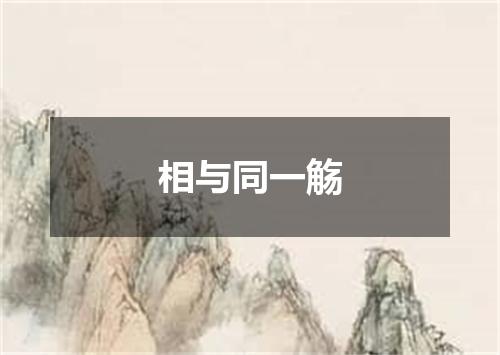 相与同一觞