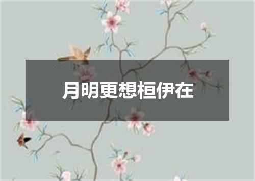 月明更想桓伊在