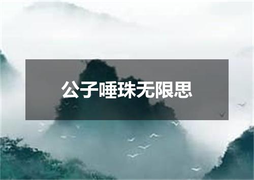 公子唾珠无限思