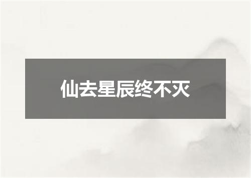 仙去星辰终不灭