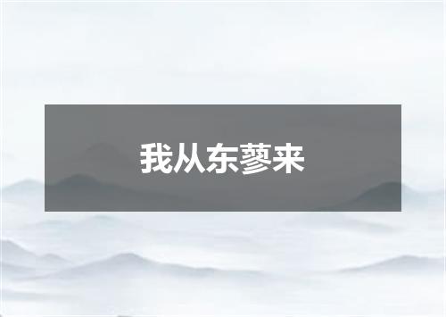 我从东蓼来