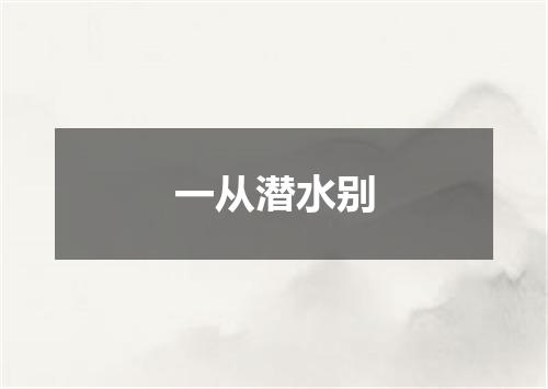 一从潜水别