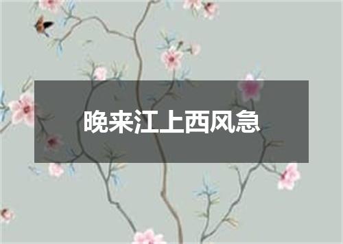 晚来江上西风急