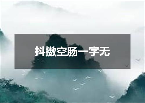 抖擞空肠一字无