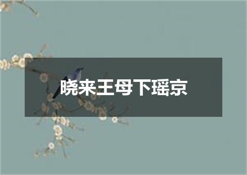 晓来王母下瑶京