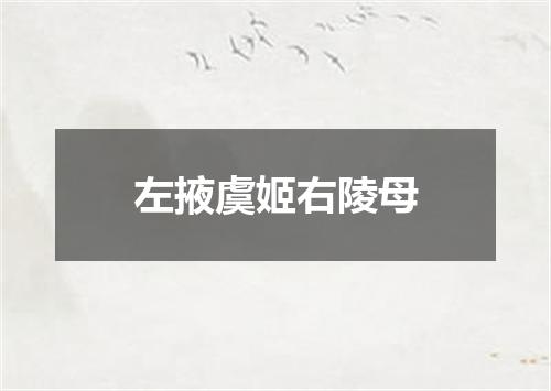 左掖虞姬右陵母