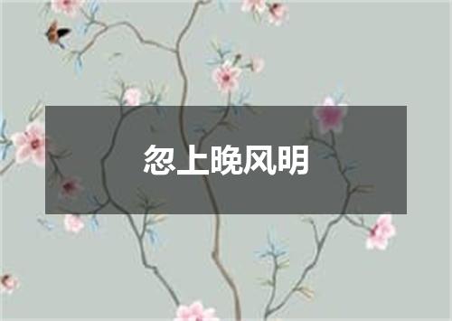 忽上晚风明