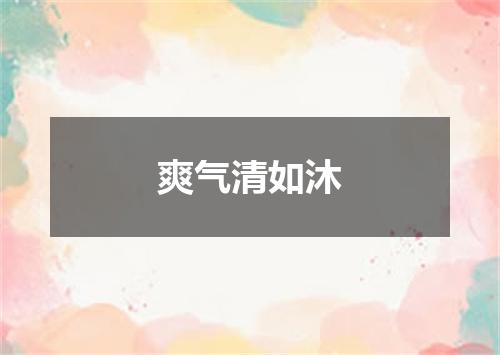 爽气清如沐