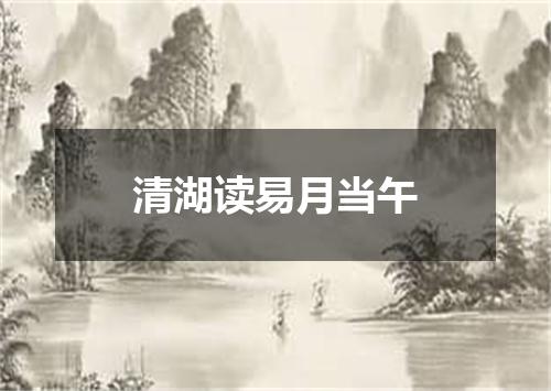 清湖读易月当午