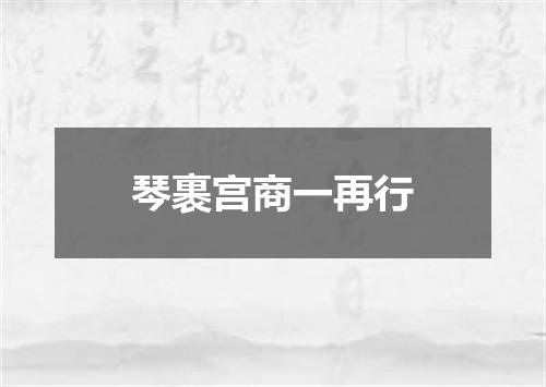 琴裹宫商一再行