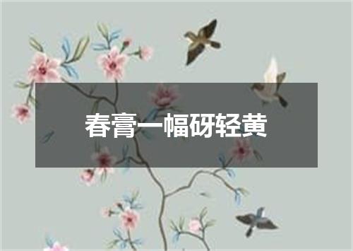 春膏一幅砑轻黄