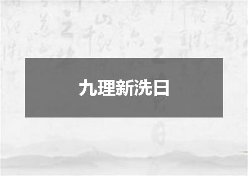 九理新洗日