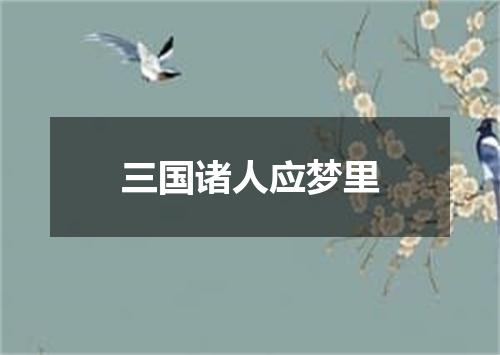 三国诸人应梦里