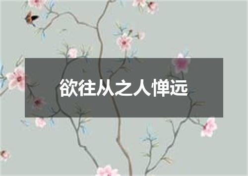 欲往从之人惮远