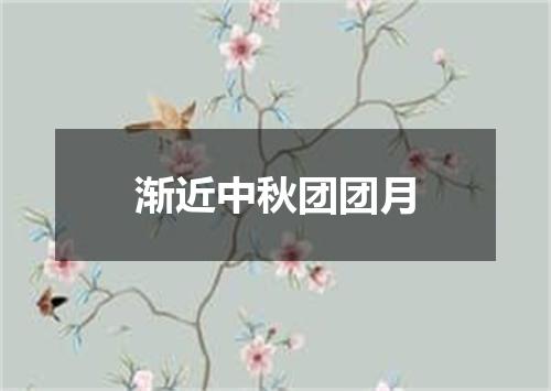 渐近中秋团团月