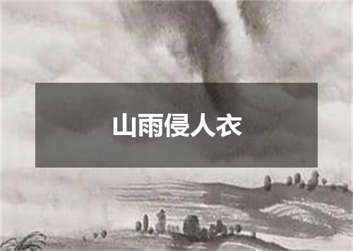 山雨侵人衣