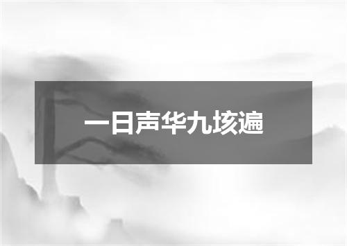 一日声华九垓遍