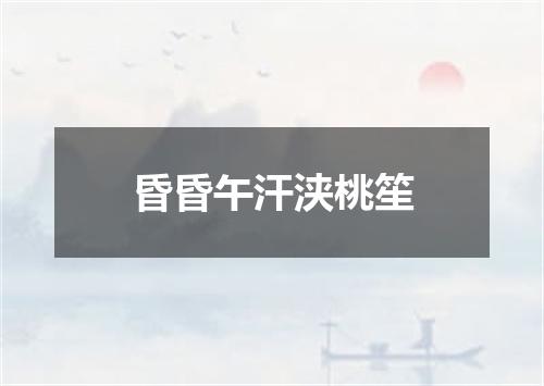 昏昏午汗浃桃笙