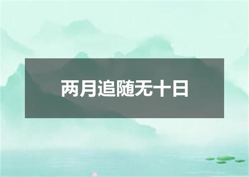 两月追随无十日