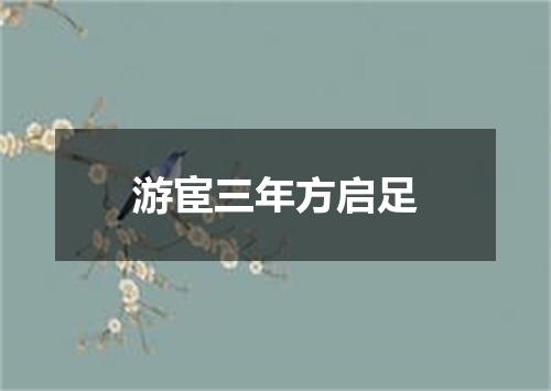 游宦三年方启足